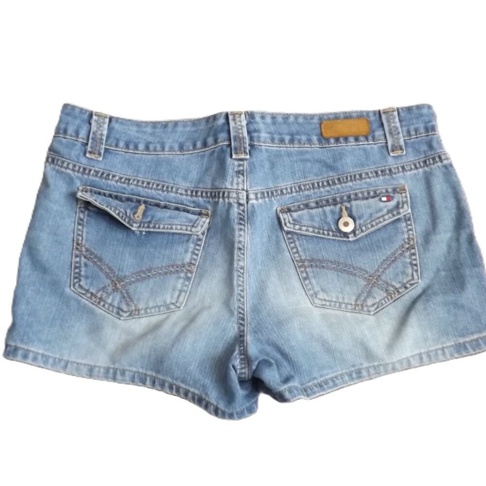 Vtg Y2K Tommy Hilfiger Mom Denim Shorts Medium Wash Women's Size 12 High Rise